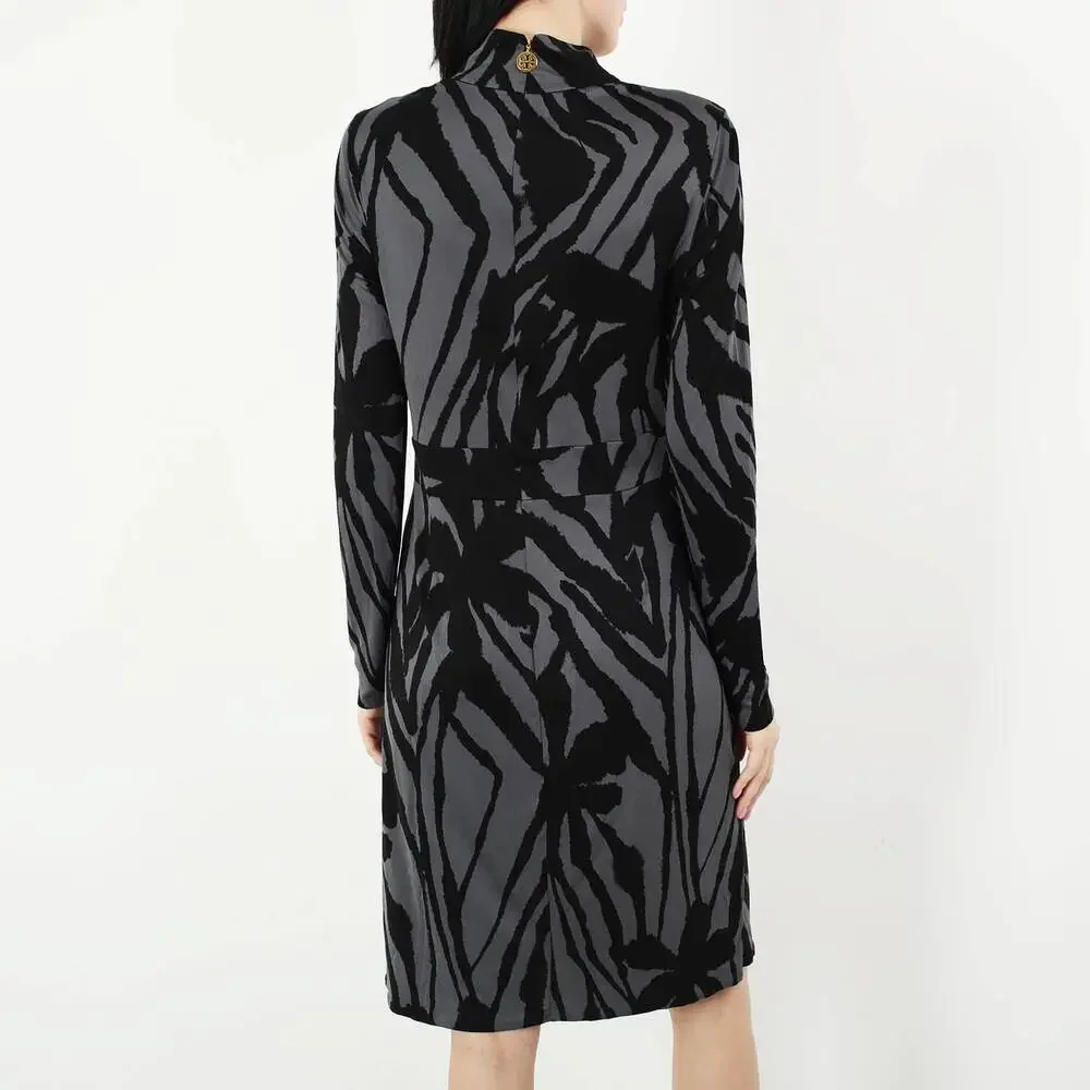 Tory Burch Interlock 100% Silck Mock Neck Dress